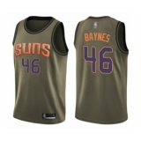 Youth Phoenix Suns #46 Aron Baynes Swingman Green Salute to Service Basketball Jersey