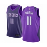 Men's Phoenix Suns #11 Ricky Rubio Authentic Purple Basketball Jersey - City Edition