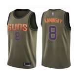 Youth Phoenix Suns #8 Frank Kaminsky Swingman Green Salute to Service Basketball Jersey
