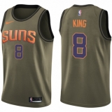 Men's Nike Phoenix Suns #8 George King Swingman Green Salute to Service NBA Jersey