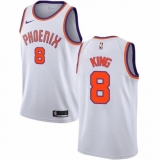 Men's Nike Phoenix Suns #8 George King Swingman White NBA Jersey - Association Edition