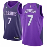 Men's Nike Phoenix Suns #7 Kevin Johnson Swingman Purple NBA Jersey - City Edition