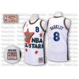 Men's Adidas Phoenix Suns #8 Charles Barkley Authentic White 1995 All Star Throwback NBA Jersey