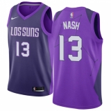 Women's Nike Phoenix Suns #13 Steve Nash Swingman Purple NBA Jersey - City Edition