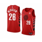 Men's Portland Trail Blazers #26 Justise Winslow 2022-23 Red Statement Edition Swingman Stitched Basketball Jersey