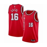 Men's Portland Trail Blazers #16 Pau Gasol Authentic Red Hardwood Classics Basketball Jersey
