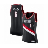 Women's Portland Trail Blazers #6 Jaylen Hoard Swingman Black Basketball Jersey - Icon Edition