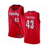 Men's Portland Trail Blazers #43 Anthony Tolliver Red Swingman Jersey - Earned Edition