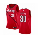 Men's Nike Portland Trail Blazers #30 Terry Porter Red Swingman Jersey - Earned Edition