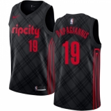 Men's Nike Portland Trail Blazers #19 Georgios Papagiannis Swingman Black NBA Jersey - City Edition