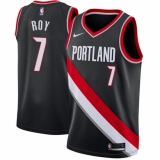 Women's Nike Portland Trail Blazers #7 Brandon Roy Swingman Black Road NBA Jersey - Icon Edition