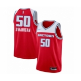 Women's Sacramento Kings #50 Caleb Swanigan Swingman Red Basketball Jersey - 2019-20 City Edition