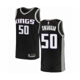 Women's Sacramento Kings #50 Caleb Swanigan Swingman Black Basketball Jersey Statement Edition