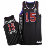 Men's Adidas Sacramento Kings #15 DeMarcus Cousins Authentic Black 2015 All Star NBA Jersey