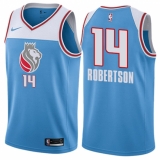 Men's Nike Sacramento Kings #14 Oscar Robertson Authentic Blue NBA Jersey - City Edition