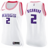 Women's Nike Sacramento Kings #2 Mitch Richmond Swingman White/Pink Fashion NBA Jersey