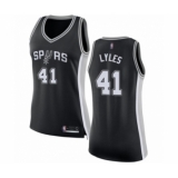 Women's San Antonio Spurs #41 Trey Lyles Swingman Black Basketball Jersey - Icon Edition