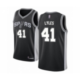 Youth San Antonio Spurs #41 Trey Lyles Swingman Black Basketball Jersey - Icon Edition