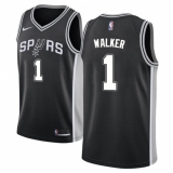 Women's Nike San Antonio Spurs #1 Lonnie Walker Swingman Black NBA Jersey - Icon Edition