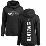NBA Women's Nike San Antonio Spurs #18 Lonnie Walker Black Backer Pullover Hoodie