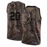 Men's Nike San Antonio Spurs #20 Manu Ginobili Swingman Camo Realtree Collection NBA Jersey