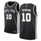 Men's Nike San Antonio Spurs #10 DeMar DeRozan Swingman Black NBA Jersey - Icon Edition