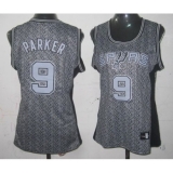 Women's Adidas San Antonio Spurs #9 Tony Parker Authentic Grey Static Fashion NBA Jersey