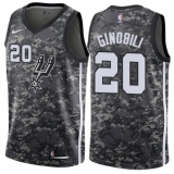 Men's Nike San Antonio Spurs #20 Manu Ginobili Authentic Camo NBA Jersey - City Edition