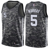Men's Nike San Antonio Spurs #5 Dejounte Murray Authentic Camo NBA Jersey - City Edition