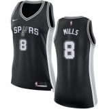 Women's Nike San Antonio Spurs #8 Patty Mills Swingman Black Road NBA Jersey - Icon Edition