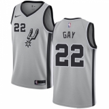 Youth Nike San Antonio Spurs #22 Rudy Gay Authentic Silver Alternate NBA Jersey Statement Edition