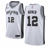 Men's Nike San Antonio Spurs #12 Bruce Bowen Swingman White Home NBA Jersey - Association Edition