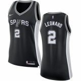 Women's Nike San Antonio Spurs #2 Kawhi Leonard Authentic Black Road NBA Jersey - Icon Edition