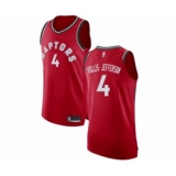 Men's Toronto Raptors #4 Rondae Hollis-Jefferson Authentic Red Basketball Jersey - Icon Edition