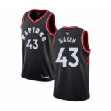 Men's Toronto Raptors #43 Pascal Siakam Swingman Black 2019 Basketball Finals Bound Jersey Statement Edition