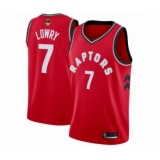 Men's Toronto Raptors #7 Kyle Lowry Swingman Red 2019 Basketball Finals Bound Jersey - Icon Edition