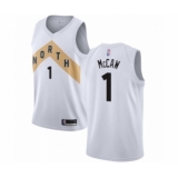 Men's Toronto Raptors #1 Patrick McCaw Swingman White Basketball Jersey - City Edition