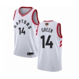 Youth Toronto Raptors #14 Danny Green Swingman White 2019 Basketball Finals Bound Jersey - Association Edition