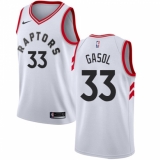Youth Nike Toronto Raptors #33 Marc Gasol White NBA Swingman Association Edition Jersey