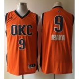 Thunder #9 Serge Ibaka Orange Alternate Stitched NBA Jerse