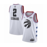 Men's Jordan Toronto Raptors #2 Kawhi Leonard Swingman White 2019 All-Star Game Basketball Jersey