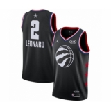 Men's Jordan Toronto Raptors #2 Kawhi Leonard Swingman Black 2019 All-Star Game Basketball Jersey