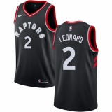 Youth Nike Toronto Raptors #2 Kawhi Leonard Swingman Black NBA Jersey Statement Edition