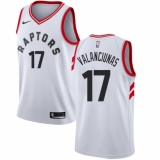 Men's Nike Toronto Raptors #17 Jonas Valanciunas Swingman White NBA Jersey - Association Edition