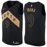 Women's Nike Toronto Raptors #9 Serge Ibaka Swingman Black NBA Jersey - City Edition