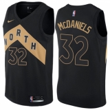 Men's Nike Toronto Raptors #32 KJ McDaniels Authentic Black NBA Jersey - City Edition