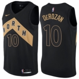 Men's Nike Toronto Raptors #10 DeMar DeRozan Swingman Black NBA Jersey - City Edition