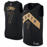 Men's Nike Toronto Raptors #7 Kyle Lowry Authentic Black NBA Jersey - City Edition
