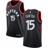 Men's Nike Toronto Raptors #15 Vince Carter Swingman Black Alternate NBA Jersey Statement Edition