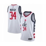 Men's Washington Wizards #34 C.J. Miles Swingman White Basketball Jersey - 2019 20 City Edition